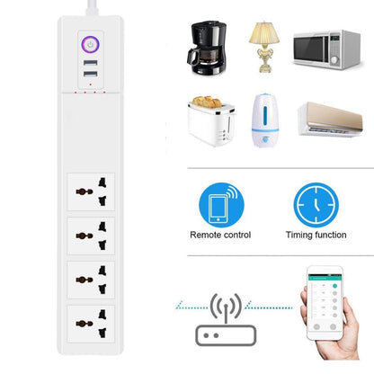 ZigBee 10A SM-SO306-M 4 Holes + 2 USB Multi-purpose Smart Power Strip(US Plug) - Consumer Electronics by buy2fix | Online Shopping UK | buy2fix