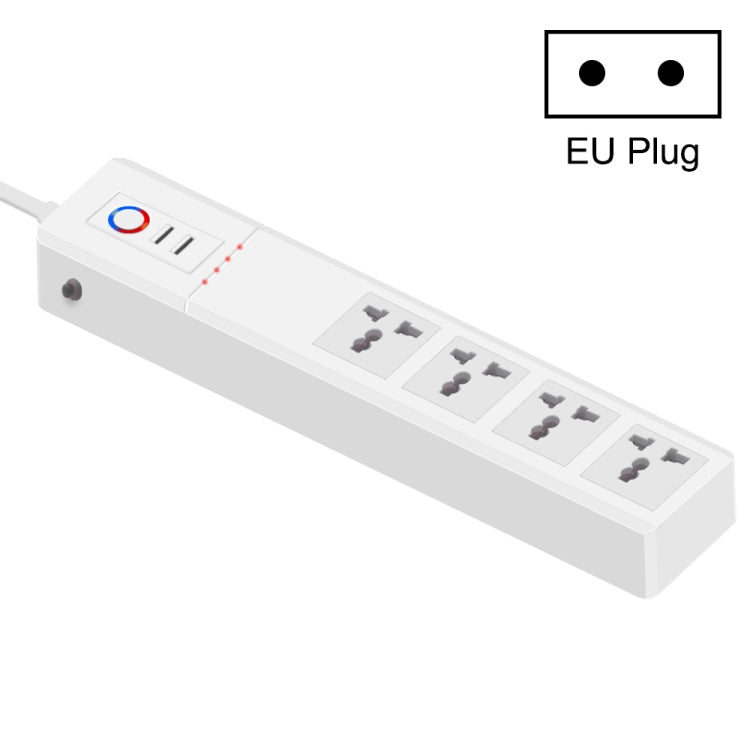 WiFi 10A SM-SO306-M 4 Holes + 2 USB Multi-purpose Smart Power Strip(EU Plug) - Consumer Electronics by buy2fix | Online Shopping UK | buy2fix