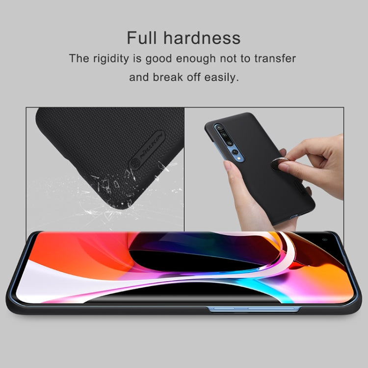 For Xiaomi Mi 10 5G / Mi 10 Pro 5G NILLKIN Frosted Concave-convex Texture PC Case(Black) - Xiaomi Cases by NILLKIN | Online Shopping UK | buy2fix