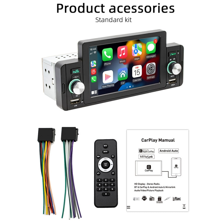 SWM-160C 5 inch Car Bluetooth 5.1 MP5 Player Support Phone Mirror Link / Steering Wheel Control - In Car by buy2fix | Online Shopping UK | buy2fix