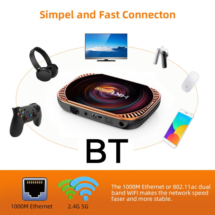 MECOOL HK1RBOX X4 4K TV Box, Android 11 Amlogic S905X4 CPU with RC 4GB+32GB(US Plug) - Consumer Electronics by MECOOL | Online Shopping UK | buy2fix