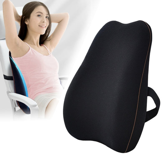 Office Memory Foam Cushion Lumbar Support Cushion(Black) - Home & Garden by buy2fix | Online Shopping UK | buy2fix
