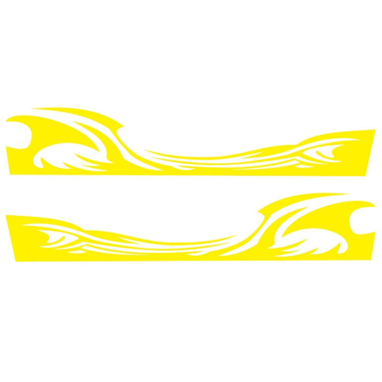 2 PCS/Set D-467 Waves Pattern Car Modified Decorative Sticker(Yellow) - In Car by buy2fix | Online Shopping UK | buy2fix