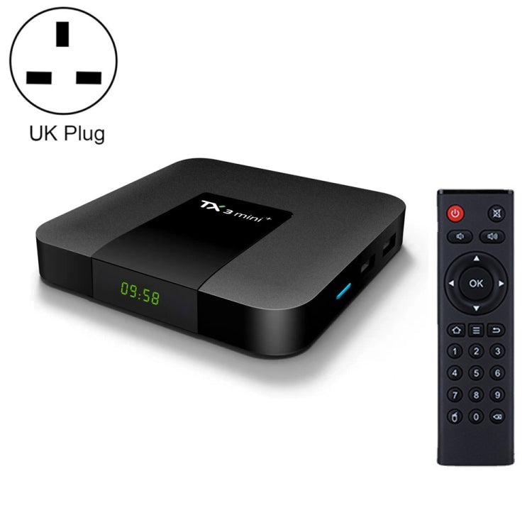 TX3 mini+  Android 11.0 Smart TV Box, Amlogic S905W2 Quad Core, Memory:4GB+64GB, 2.4GHz / 5GHz WiFi(UK Plug) - Amlogic S905 by buy2fix | Online Shopping UK | buy2fix