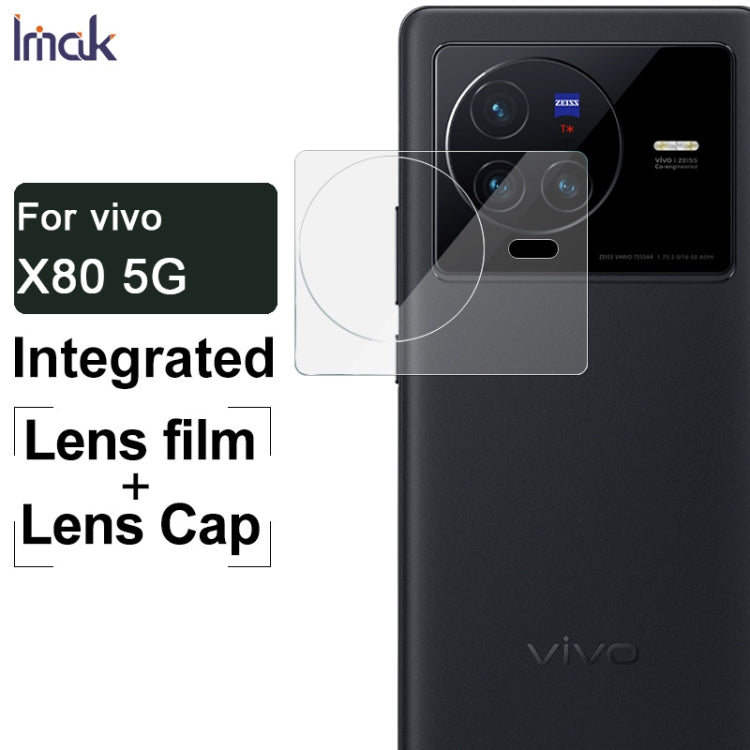 For vivo X80 5G imak Integrated Rear Camera Lens Tempered Glass Film with Lens Cap - vivo Tempered Glass by imak | Online Shopping UK | buy2fix