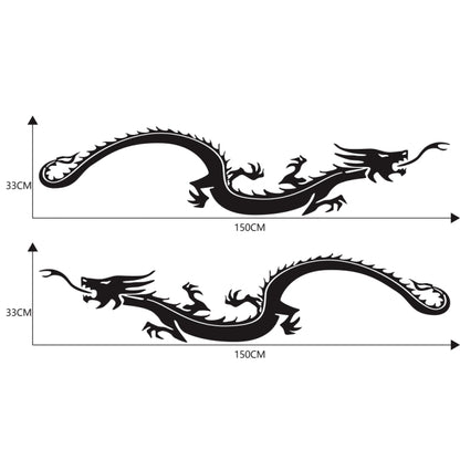 2 PCS/Set D-965 Dragon Pattern Car Modified Decorative Sticker(Black) - In Car by buy2fix | Online Shopping UK | buy2fix