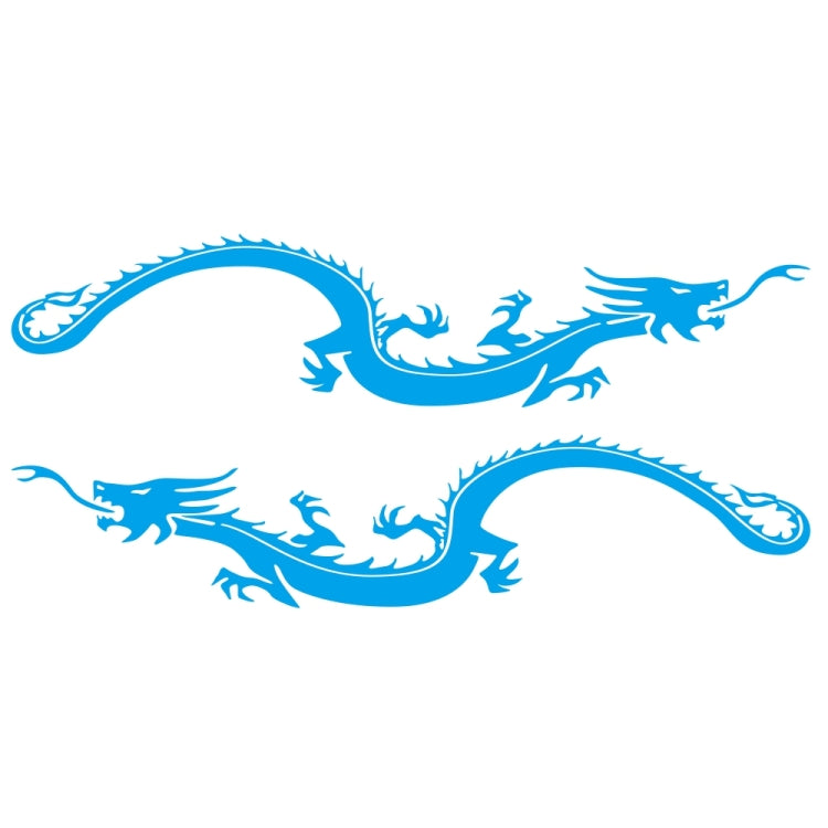 2 PCS/Set D-965 Dragon Pattern Car Modified Decorative Sticker(Blue) - In Car by buy2fix | Online Shopping UK | buy2fix