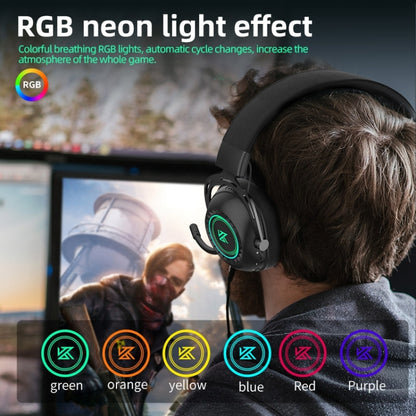 KZ-GP20 Bluetooth/2.4G Dual Mode Gaming RGB Lighting Headphones(Black) - Headset & Headphone by KZ | Online Shopping UK | buy2fix