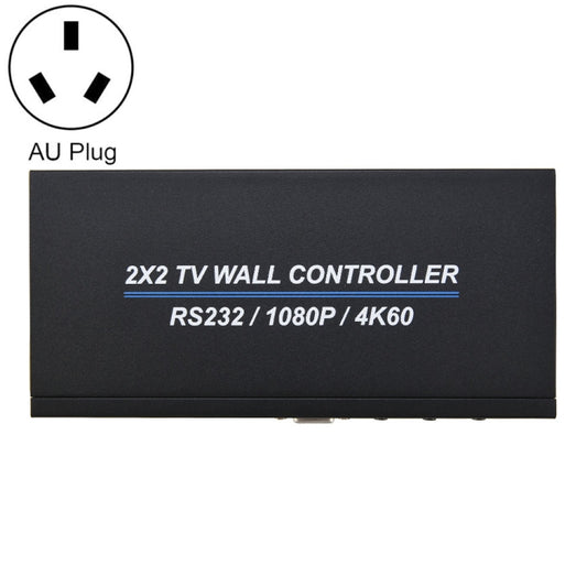 BT100 4K 60Hz 1080P 2 x 2 TV Wall Controller, Plug Type:AU Plug(Black) - Splitter by buy2fix | Online Shopping UK | buy2fix