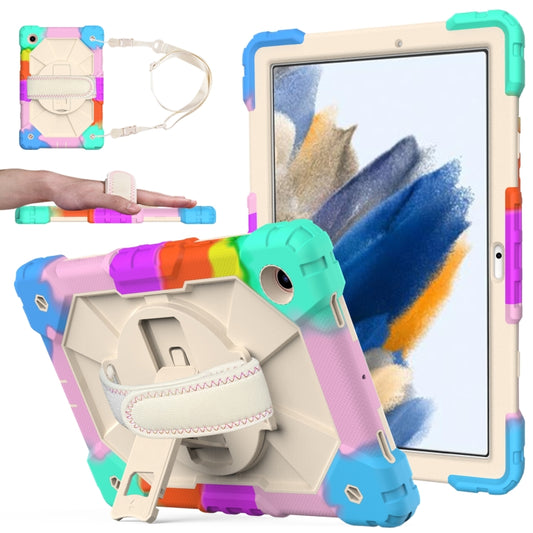 For Samsung Galaxy Tab A8 10.5 2021 X200 Contrast Color Robot Silicone + PC Tablet Case(Colorful Blue) - Other Galaxy Tab PC by buy2fix | Online Shopping UK | buy2fix