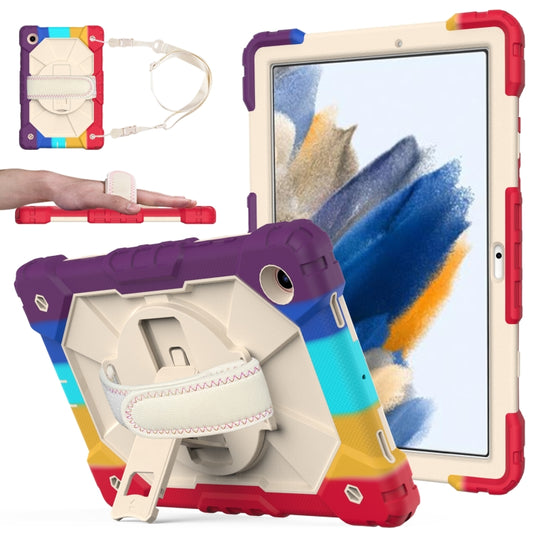 For Samsung Galaxy Tab A8 10.5 2021 X200 Contrast Color Robot Silicone + PC Tablet Case(Colorful Red) - Other Galaxy Tab PC by buy2fix | Online Shopping UK | buy2fix