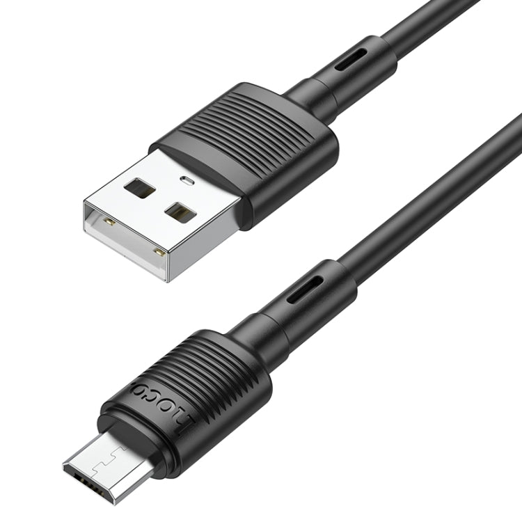 hoco X83 2.4A USB to Micro USB Victory Charging Data Cable，Length：1m(Black) -  by hoco | Online Shopping UK | buy2fix