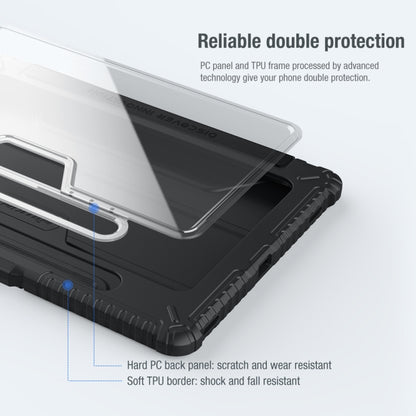 For Samsung Galaxy Tab S7 NILLKIN Bumper Pro Camshield Tablet Leather Case(Blue) - Galaxy Tab S7 by NILLKIN | Online Shopping UK | buy2fix