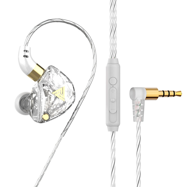 QKZ SK8 3.5mm Sports In-ear Dynamic HIFI Monitor Earphone with Mic(White) - In Ear Wired Earphone by QKZ | Online Shopping UK | buy2fix