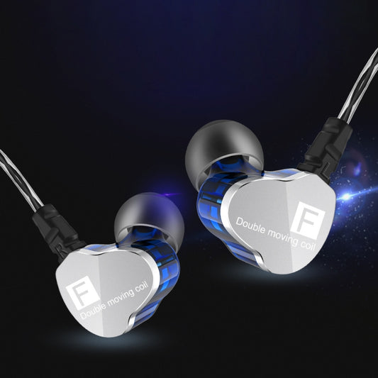 QKZ F910 In-Ear Subwoofer Dual Dynamic Earphone(Blue) - In Ear Wired Earphone by QKZ | Online Shopping UK | buy2fix