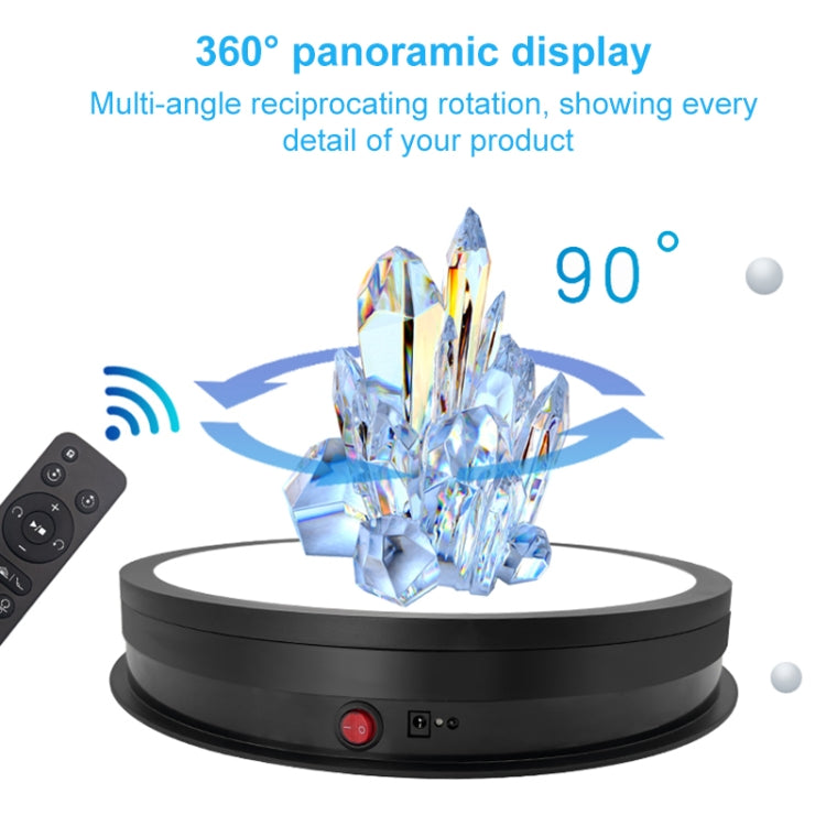 42cm LED Light Electric Rotating Display Stand Turntable, Power Plug:EU Plug(Black) - Camera Accessories by buy2fix | Online Shopping UK | buy2fix
