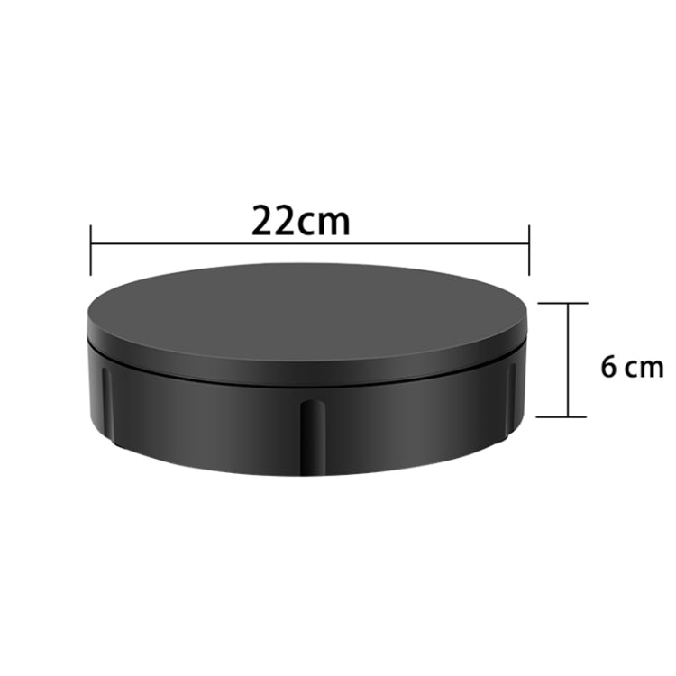 22cm Charging Rotating Display Stand Video Shooting Turntable, Load: 50kg, Power Plug:AU Plug(Black) - Camera Accessories by buy2fix | Online Shopping UK | buy2fix