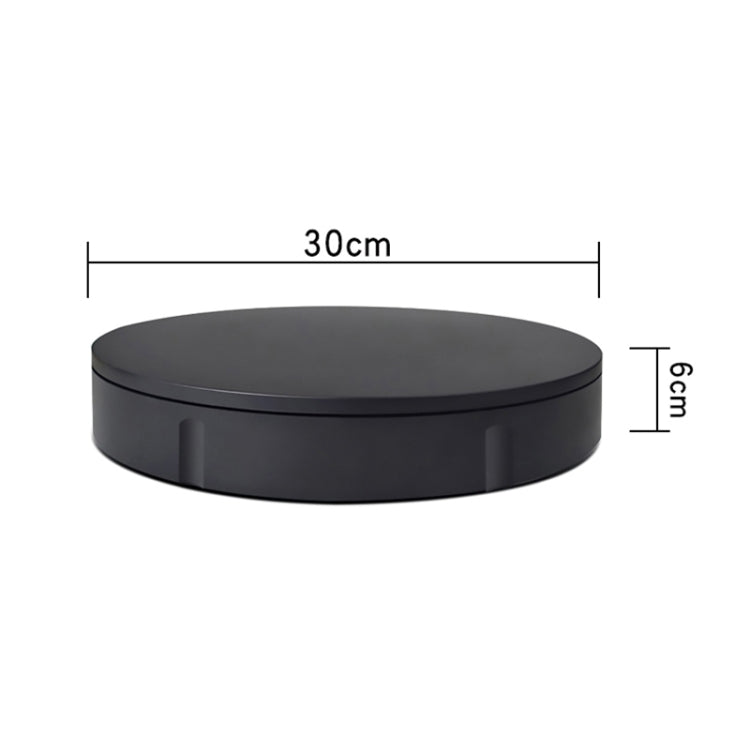 30cm Charging Rotating Display Stand Video Shooting Turntable, Load: 100kg, Power Plug:US Plug(Black) - Camera Accessories by buy2fix | Online Shopping UK | buy2fix