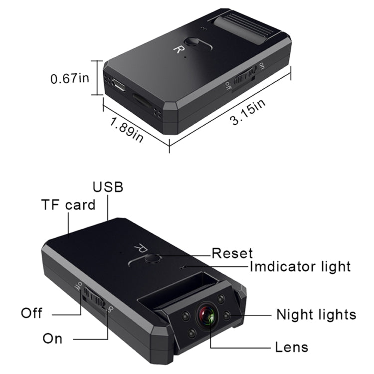 WD6-A Infrared Night Vision Mini HD WiFi Camera 120 Degrees Recorder - Security by buy2fix | Online Shopping UK | buy2fix