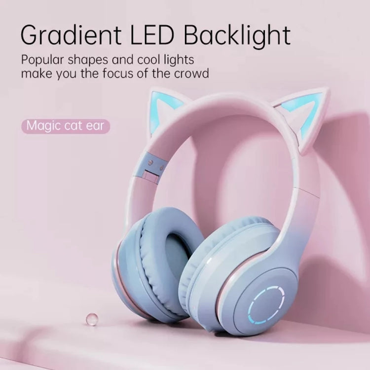 BT029C RGB Dual Modes Cat Ear Wireless Bluetooth Headphone(Pink) - Apple Accessories by buy2fix | Online Shopping UK | buy2fix