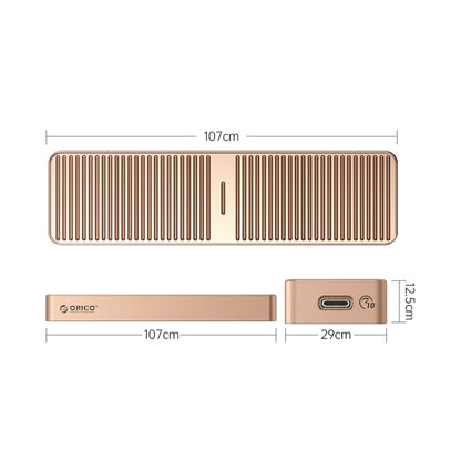 ORICO FV25C3-G2-RG 10Gbps USB3.2 Gen2 Type-C M.2 NVMe/NGFF(SATA) Dual Protocol SSD Enclosure(Gold) - External Hard Drives by ORICO | Online Shopping UK | buy2fix