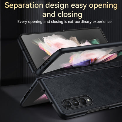 For Samsung Galaxy Z Fold4 SULADA Shockproof TPU + Handmade Leather Protective Case(Black) - Galaxy Z Fold4 5G Cases by SULADA | Online Shopping UK | buy2fix