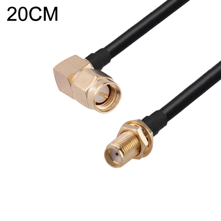 SMA Male Elbow to SMA Female RG174 RF Coaxial Adapter Cable, Length: 20cm - Connectors by buy2fix | Online Shopping UK | buy2fix