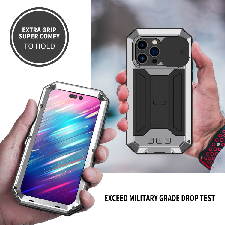 For iPhone 14 Pro Max R-JUST Shockproof Life Waterproof Dust-proof Case (Silver) - iPhone 14 Pro Max Cases by R-JUST | Online Shopping UK | buy2fix