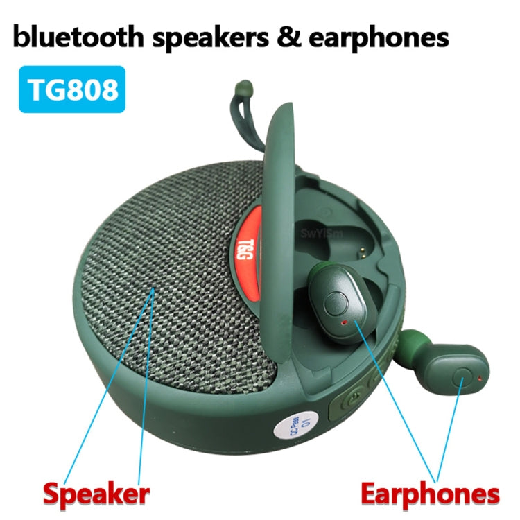 T&G TG808 2 in 1 Mini Wireless Bluetooth Speaker Wireless Headphones(Blue) - Mini Speaker by T&G | Online Shopping UK | buy2fix