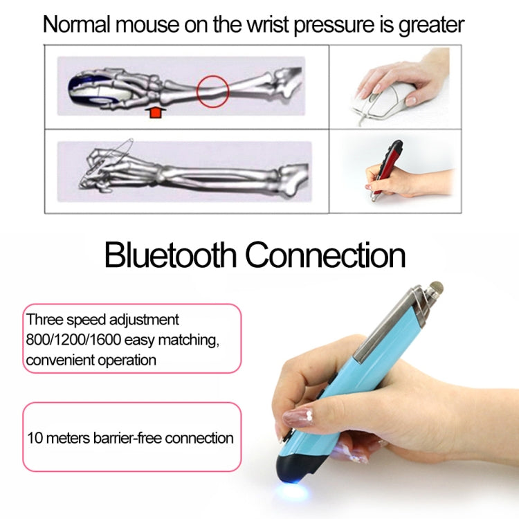 PR-08 Multifunctional Wireless Bluetooth Pen Mouse Capacitive Pen Mouse(Grey) -  by buy2fix | Online Shopping UK | buy2fix