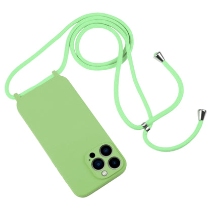 For iPhone 13 Pro Max Crossbody Lanyard Liquid Silicone Case(Matcha Green) - iPhone 13 Pro Max Cases by buy2fix | Online Shopping UK | buy2fix