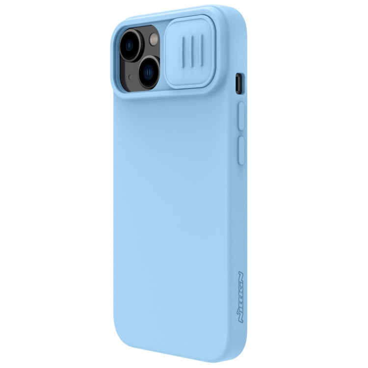 For iPhone 14 Plus NILLKIN CamShield MagSafe Liquid Silicone Phone Case (Sky Blue) - iPhone 14 Plus Cases by NILLKIN | Online Shopping UK | buy2fix