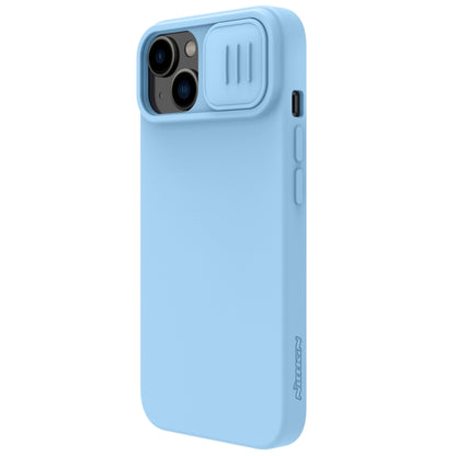For iPhone 14 NILLKIN CamShield Liquid Silicone Phone Case (Sky Blue) - iPhone 14 Cases by NILLKIN | Online Shopping UK | buy2fix