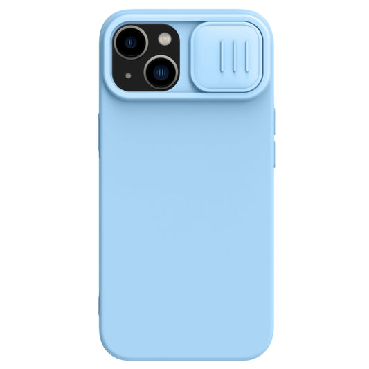 For iPhone 14 Plus NILLKIN CamShield Liquid Silicone Phone Case (Sky Blue) - iPhone 14 Plus Cases by NILLKIN | Online Shopping UK | buy2fix