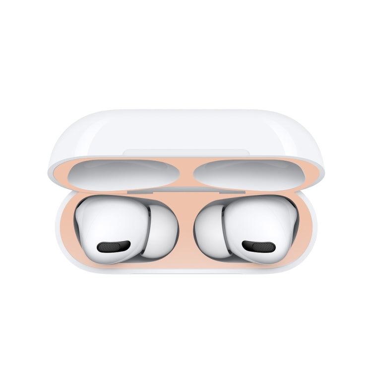 For Apple AirPods Pro 2 Wireless Earphone Protective Case Metal Sticker(Flesh Color) - Protective Sticker by buy2fix | Online Shopping UK | buy2fix