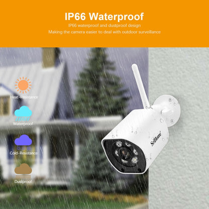 SriHome SH034C 4.0MP AI Humanoid Tracking WiFi Outdoor Surveillance Camera(US Plug) - Bullet Camera by SriHome | Online Shopping UK | buy2fix