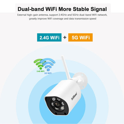 SriHome SH034C 4.0MP AI Humanoid Tracking WiFi Outdoor Surveillance Camera(US Plug) - Bullet Camera by SriHome | Online Shopping UK | buy2fix