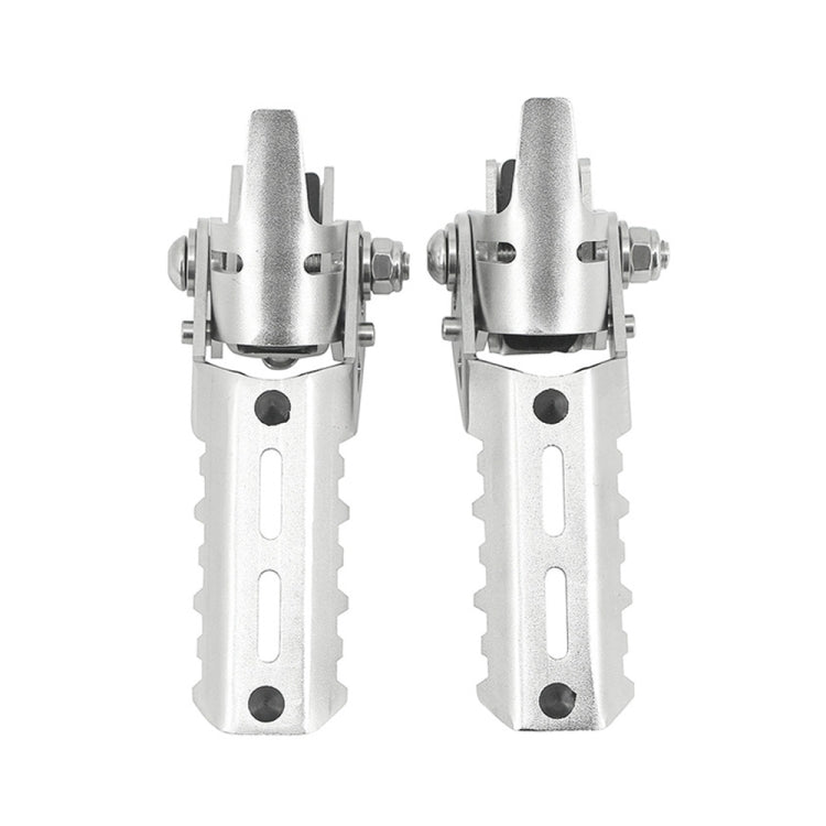 For BMW R1250GS R1200 GS ADV Motorcycle 22-25mm Front Folding Foot Pegs Footrests Clamps(Silver) - In Car by buy2fix | Online Shopping UK | buy2fix