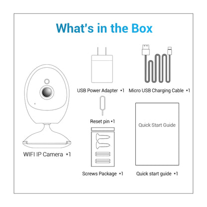 ESCAM QF006 3MP 1296P HD Indoor Wireless PTZ IP Camera IR Night Vision AI Humanoid Detection Home Security CCTV Monitor, Plug Type:UK Plug(White) - Security by ESCAM | Online Shopping UK | buy2fix