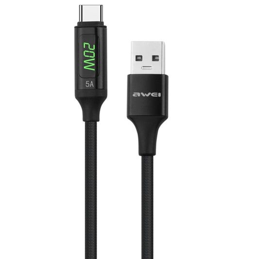 awei CL-123T 1m USB to USB-C / Type-C Digital Display Data Fast Charging Cable -  by awei | Online Shopping UK | buy2fix