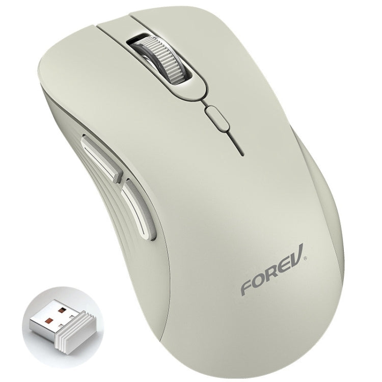 FOREV FV-G200 Wireless Ergonomic Vertical Side Button Mouse(Milk Tea Color) - Wireless Mice by buy2fix | Online Shopping UK | buy2fix