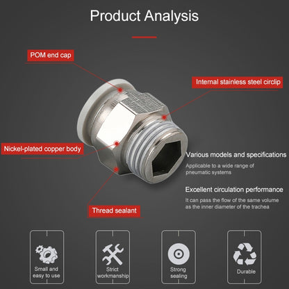 PC6-01 LAIZE 10pcs PC Straight Pneumatic Quick Fitting Connector -  by LAIZE | Online Shopping UK | buy2fix