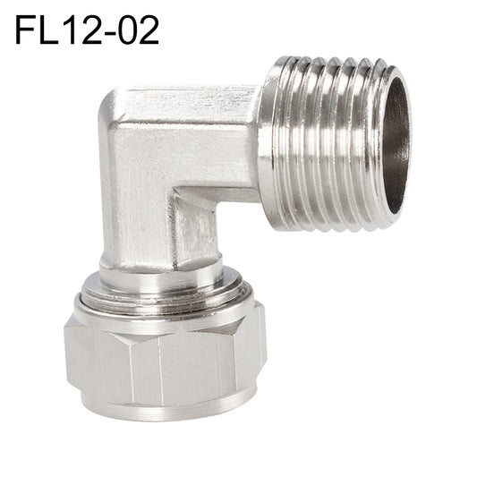 FL12-02 LAIZE Nickel Plated Copper Trachea Quick Fitting Twist Elbow Lock Female Connector -  by LAIZE | Online Shopping UK | buy2fix