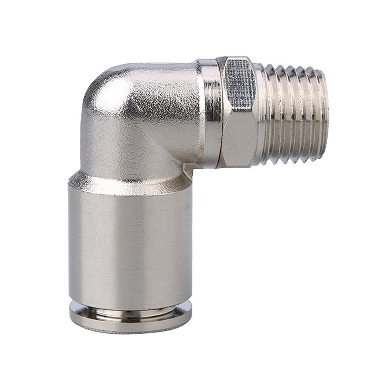 PL4-01 LAIZE Nickel Plated Copper Elbow Male Thread Pneumatic Quick Fitting Connector - Interface Series by LAIZE | Online Shopping UK | buy2fix