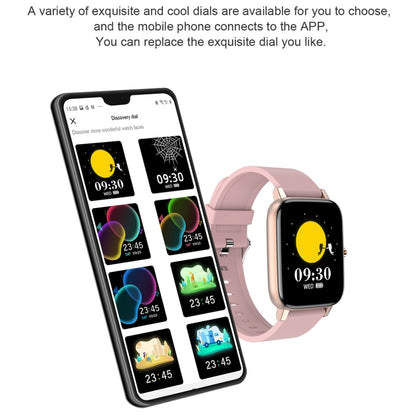 Ochstin 5H80 1.69 inch Square Screen Silicone Strap Heart Rate Blood Oxygen Monitoring Bluetooth Smart Watch(Black+Gold) - Smart Wear by OCHSTIN | Online Shopping UK | buy2fix