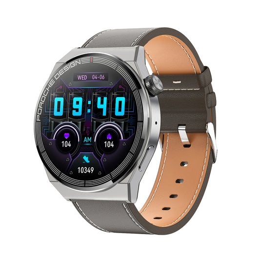 Ochstin 5HK46P 1.36 inch Round Screen Leather Strap Smart Watch with Bluetooth Call Function(Brown) - Smart Wear by OCHSTIN | Online Shopping UK | buy2fix