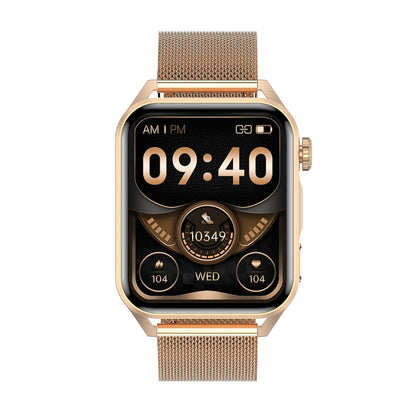 Ochstin 5HK28 1.78 inch Square Screen Steel Strap Smart Watch Supports Bluetooth Call Function/Blood Oxygen Monitoring(Gold) - Smart Wear by OCHSTIN | Online Shopping UK | buy2fix