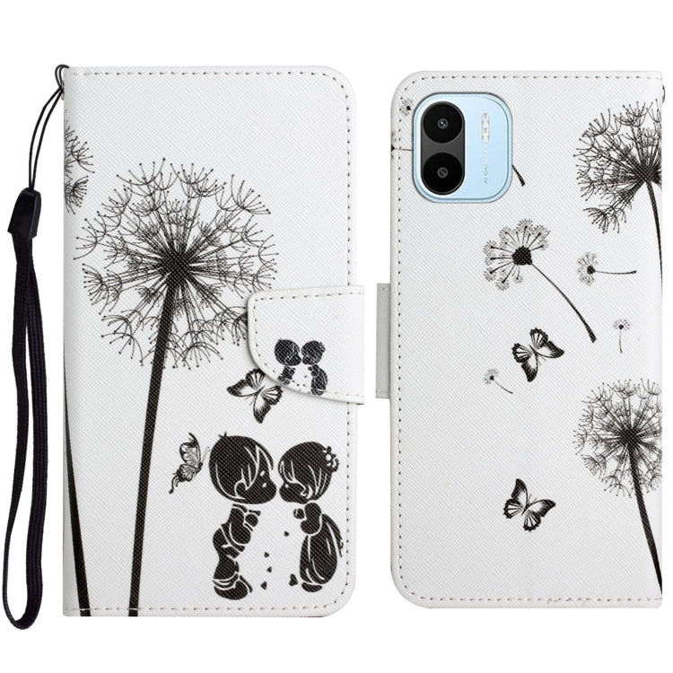 For Xiaomi Redmi A1 Colored Drawing Pattern Leather Phone Case(Dandelion) - Xiaomi Cases by buy2fix | Online Shopping UK | buy2fix