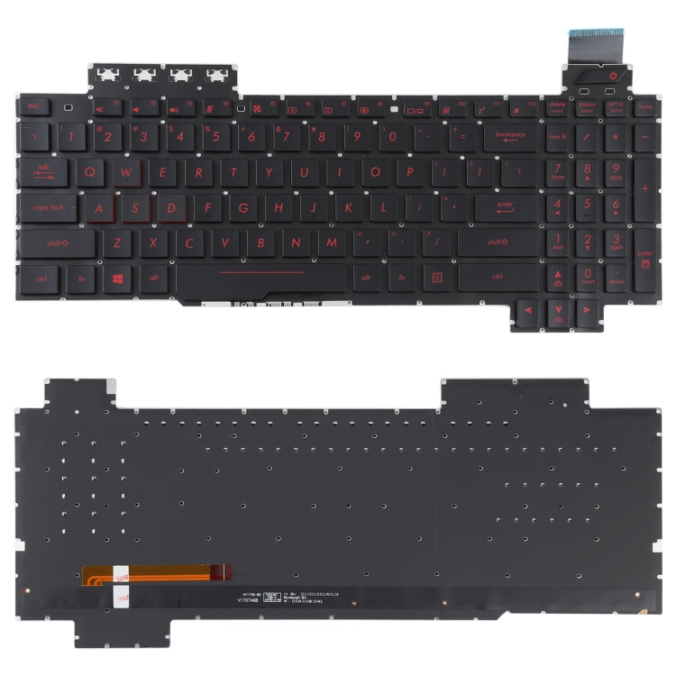 For Asus ROG FX503 FX503V FX503VM FX503VD US Version Keyboard with Backlight - Computer & Networking by buy2fix | Online Shopping UK | buy2fix