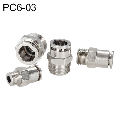 PC6-03 LAIZE Nickel Plated Copper Male Thread Straight Pneumatic Quick Connector - Interface Series by LAIZE | Online Shopping UK | buy2fix